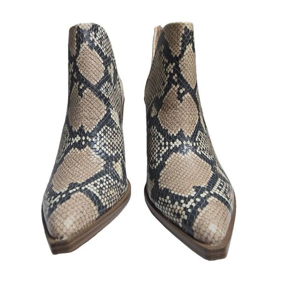 Steve Madden Camryn Ankle Boot Tan Snake Print Size 8 - Picture 4 of 12